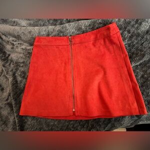 Red Zara mini skirt